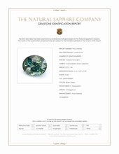 1.06 Ct. Bluish Green Sapphire from Madagascar Scan Report