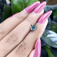 1.07 Ct. Bluish Green Sapphire from Madagascar Life Style