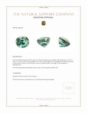 0.96 Ct. Bluish Green Sapphire from Madagascar Appraisal