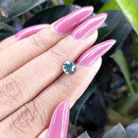 0.98 Ct. Greenish Blue Sapphire from Madagascar Life Style