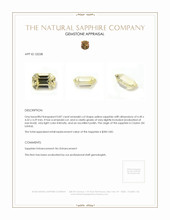 0.87 Ct. Yellow Sapphire from Ceylon (Sri Lanka) Appraisal