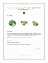 0.99 Ct. Yellowish Green Sapphire from Madagascar Appraisal