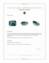 1.01 Ct. Bluish Green Sapphire from Madagascar Appraisal