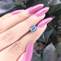 1.41 Ct. Greenish Blue Sapphire from Africa Life Style