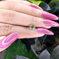 1.03 Ct. Yellowish Green Sapphire from Africa Life Style