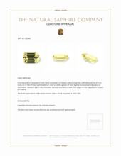 0.88 Ct. Yellow Sapphire from Ceylon (Sri Lanka) Appraisal