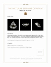 1.30 Ct. White Sapphire from Africa Appraisal