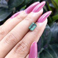 1.60 Ct. Bluish Green Sapphire from Africa Life Style