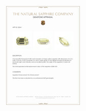 0.88 Ct. Yellow Sapphire from Ceylon (Sri Lanka) Appraisal