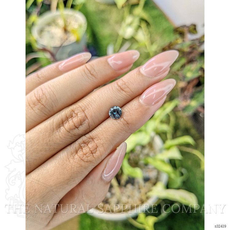 0.96 Ct. Greyish Blue Sapphire from Ceylon (Sri Lanka)