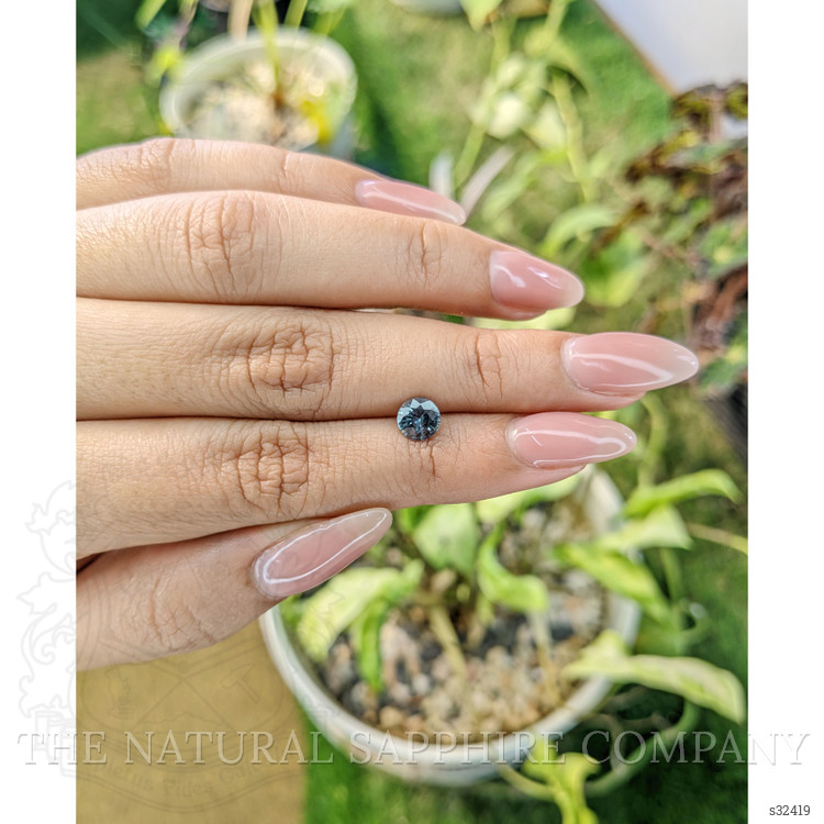 0.96 Ct. Greyish Blue Sapphire from Ceylon (Sri Lanka)