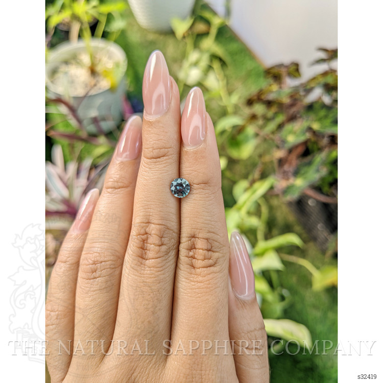 0.96 Ct. Greyish Blue Sapphire from Ceylon (Sri Lanka)