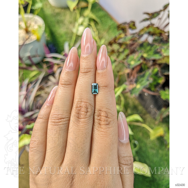 1.05 Ct. Bluish Green Sapphire from Ceylon (Sri Lanka)