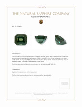 4.05 Ct. Yellowish Green Sapphire from East Africa Appraisal