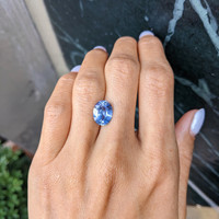 4.24 Ct. Blue Sapphire from Ceylon (Sri Lanka) Life Style