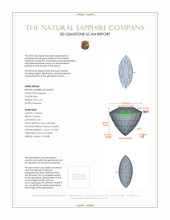 6.95 Ct. Blue Sapphire from Ceylon (Sri Lanka) 3 D Scan Report