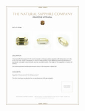 0.92 Ct. Yellow Sapphire from Ceylon (Sri Lanka) Appraisal