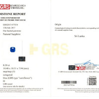 8.30 Ct. Blue Sapphire from Ceylon (Sri Lanka) Scan Report