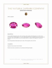 4.03 Ct. Pink Sapphire from Ceylon (Sri Lanka) Appraisal