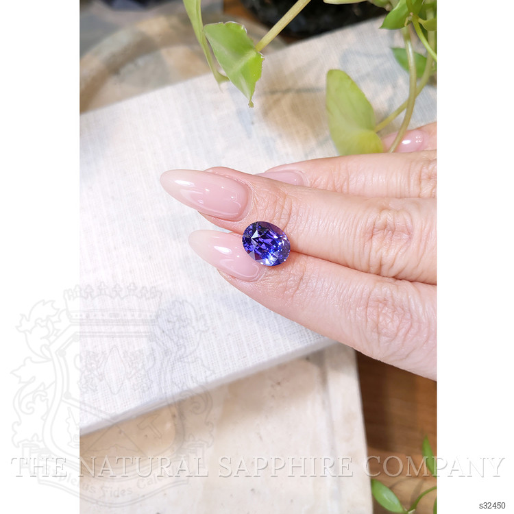 6.23 Ct. Bluish Purple Sapphire from Ceylon (Sri Lanka)