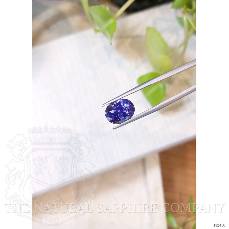 6.23 Ct. Bluish Purple Sapphire from Ceylon (Sri Lanka)