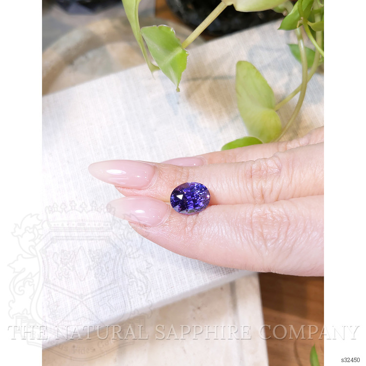 6.24 Ct. Bluish Purple Sapphire from Ceylon (Sri Lanka)