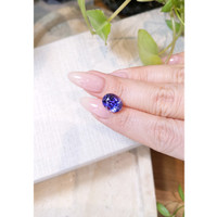 6.24 Ct. Bluish Purple Sapphire from Ceylon (Sri Lanka) Life Style