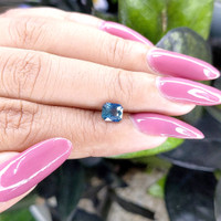 1.06 Ct. Greenish Blue Sapphire from Madagascar Life Style