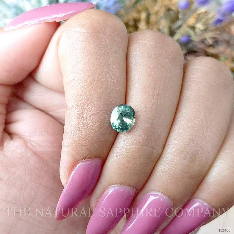 1.13 Ct. Bluish Green Sapphire from Madagascar