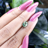 1.13 Ct. Bluish Green Sapphire from Madagascar Life Style