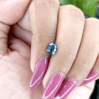 1.14 Ct. Greenish Blue Sapphire from Madagascar Life Style