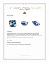 1.02 Ct. Bi Color / Parti Sapphire from Madagascar Appraisal