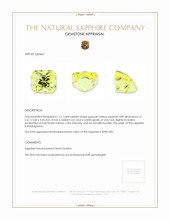 1.11 Ct. Greenish Yellow Sapphire from Madagascar Appraisal