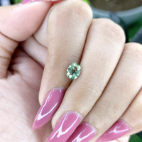 0.99 Ct. Bluish Green Sapphire from Madagascar Life Style