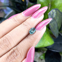 1.10 Ct. Greenish Blue Sapphire from Madagascar Life Style