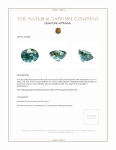 0.94 Ct. Bluish Green Sapphire from Madagascar Appraisal