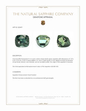 3.14 Ct. Yellowish Green Sapphire from Tanzania Appraisal