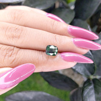 3.14 Ct. Bluish Green Sapphire from Tanzania Life Style