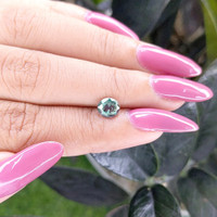 1.15 Ct. Bluish Green Sapphire from Tanzania Life Style