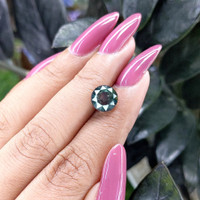 3.97 Ct. Bluish Green Sapphire from Tanzania Life Style