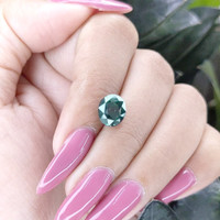 3.56 Ct. Bluish Green Sapphire from Tanzania Life Style