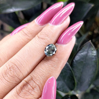 2.52 Ct. Bluish Green Sapphire from Tanzania Life Style