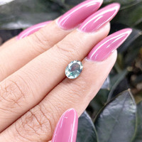 1.62 Ct. Bluish Green Sapphire from Tanzania Life Style