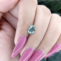 1.62 Ct. Bluish Green Sapphire from Tanzania Life Style