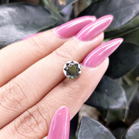 2.70 Ct. Brownish Green Sapphire from Tanzania Life Style