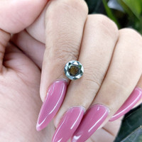 2.70 Ct. Brownish Green Sapphire from Tanzania Life Style