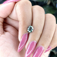 1.36 Ct. Bluish Green Sapphire from Tanzania Life Style