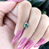1.00 Ct. Bluish Green Sapphire from Tanzania Life Style