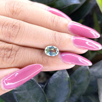 2.00 Ct. Bluish Green Sapphire from Tanzania Life Style