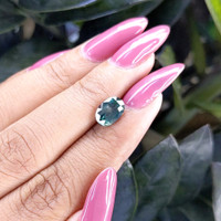 2.46 Ct. Bluish Green Sapphire from Tanzania Life Style